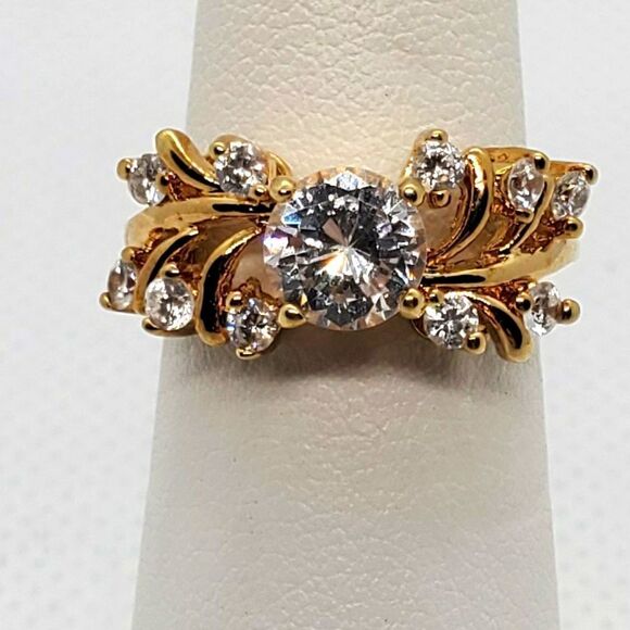 Lind 14 Karat HGE CZ Vine Ring - Picture 1 of 7
